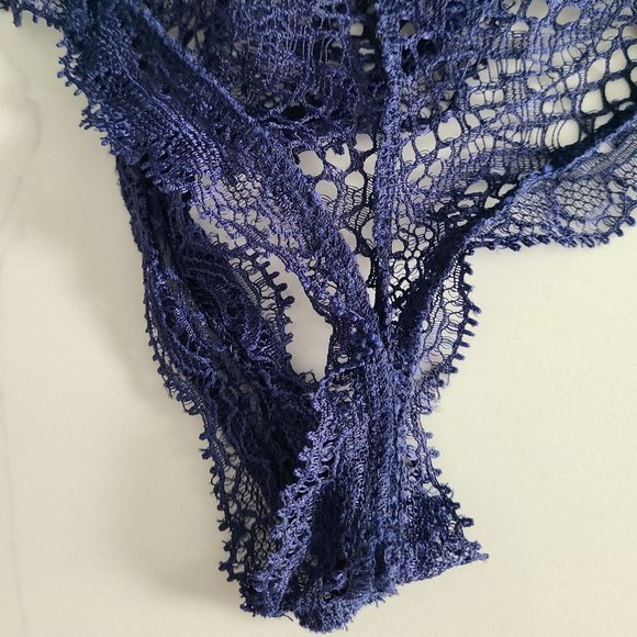 Floral Crochet Lace High Waist Lingerie - Picture 9 of 9